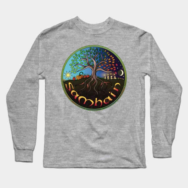 Samhain: the end of harvest and beginning of Winter Long Sleeve T-Shirt by ElderIslesPress